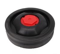 Roues de compresseur d'air de 12,7 cm avec vis, absorption des chocs, antidérapantes et silencieuses pour pompes à air sans huile, ouverture pièces de rechange robustes (noir) (12 mm avec couvercle