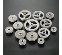 Roues de courroie de poulie de roue de transfert de synchronisation de machine à coudre industrielle en aluminium, pièces de moteur d'embrayage solide et creux, 45mm-120mm 50mm