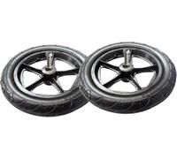 Roues De Fauteuil Roulant 12 Pouces, Roulettes Arrière En Caoutchouc Antidérapant, Remplacement For, Charge Maximale 120 Kg(Black)