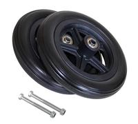 Roues de fauteuil roulant 6" 7" 8", roulettes pivotantes avec roulement, roues de rechange en caoutchouc massif, gris, noir, avec vis, silencieux, antidérapant, for personnes âgées handicapées, fauteu