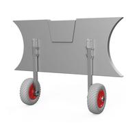 Roues de halage de mise à l'eau, pour annexes pour zodiac, SUPROD ET200, Acier inoxydable, gris/rouge