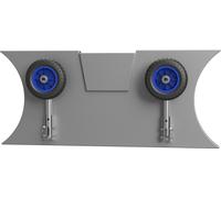 Roues de halage pour petits bateaux roues de mise à l'eau pour annexes tableau arrière acier inoxydable SUPROD LD160, noir/bleu