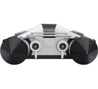 Roues de halage roues de mise à l'eau pour annexes pour pneumatiques pliable utilisation d'une seule main acier inoxydable A4 SUPROD HD200, gris/noir