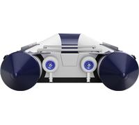 Roues de halage roues de mise à l'eau pour annexes pour pneumatiques pliable utilisation d'une seule main acier inoxydable A4 SUPROD HD200, gris/bleu