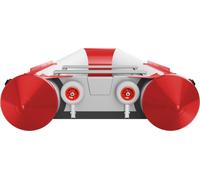 Roues de halage roues de mise à l'eau pour annexes pour pneumatiques pliable utilisation d'une seule main acier inoxydable A4 SUPROD HD200, gris/rouge