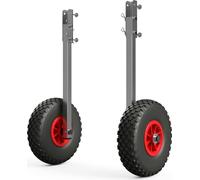 Roues de mise à l'eau pour annexes roues de halage pour pneumatiques tableau arrière pliable acier inoxydable SUPROD ET260, noir/rouge