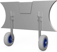 Roues de mise à l'eau pour annexes roues de halage pour pneumatiques tableau arrière pliable acier inoxydable SUPROD ET200, gris/bleu