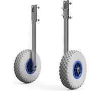 Roues de mise à l'eau pour annexes roues de halage pour pneumatiques tableau arrière pliable acier inoxydable SUPROD ET260, gris/bleu
