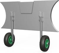 Roues de mise à l'eau pour annexes roues de halage pour pneumatiques tableau arrière pliable acier inoxydable SUPROD ET200, noir/vert