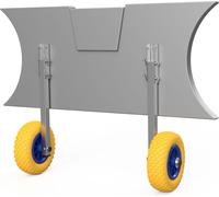 Roues de mise à l'eau pour annexes roues de halage pour pneumatiques tableau arrière pliable acier inoxydable SUPROD ET200, jaune/bleu