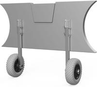 Roues de mise à l'eau pour annexes roues de halage pour pneumatiques tableau arrière pliable acier inoxydable SUPROD ET200, gris/noir