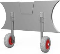 Roues de mise à l'eau pour annexes roues de halage pour pneumatiques tableau arrière pliable acier inoxydable SUPROD ET200, gris/rouge