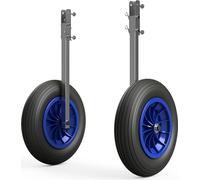 Roues de mise à l'eau pour annexes roues de halage pour pneumatiques tableau arrière pliable acier inoxydable SUPROD ET350, noir/bleu