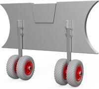 Roues de mise à l'eau pour annexes roues de halage tableau arrière acier inoxydable SUPROD EW200, gris/rouge