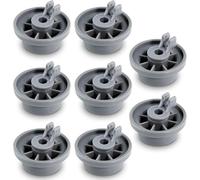 Roues de panier de lave-vaisselle et roues de chariot 8 pièces de remplacement universel avec roues de panier de fond compatibles multi-marques de conception anti-rupture