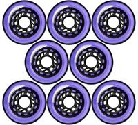 Roues De Patin à Roues Alignées 8pcs 72mm 76mm 80mm 90a Roues De Patin à Roues Alignées, Roues De Rechange De Patin à roulettes Freestyle, Purple, 80mm