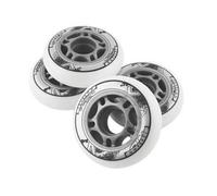Roues de patinage en polyuréthane - Nils Extreme - 80x24 mm - 82A - Blanc - Lot de 4 - Absorption des chocs