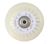 Roues de patins à roulettes en polyuréthane auto-lumineuses conçues pour une utilisation de nuit avec une performance de roulement fluide sur des terrains durs et plats (blanc)