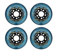 Roues de patins en ligne résistantes à l'usure en PU 88A, lot de 4 roues de 72mm 76mm 80mm for patins à roulettes, planche à roulettes, planche à vagues pour les parcs, les patinoires(Blue 80mm 4Pcs)