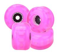 Roues de Planche à roulettes 54mm 82A, 4 Roues de Patinage Clignotantes Roses pour Skateboarder remplaçant Les Roues