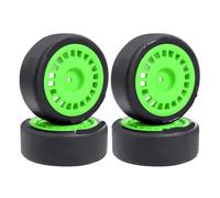 Roues de pneus hexagonaux de 12mm, 66x26mm, for 1/10 LC PTG-2R Tamiya 1/10 XV01 xv02 10303 10304 xts-s10/ Trax - XAS MiniMini Rally Ford(Green A)