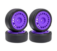 Roues de pneus hexagonaux de 12mm, 66x26mm, for 1/10 LC PTG-2R Tamiya 1/10 XV01 xv02 10303 10304 xts-s10/ Trax - XAS MiniMini Rally Ford(Purple A)