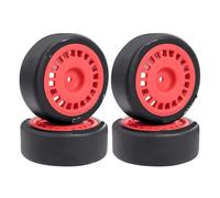 Roues de pneus hexagonaux de 12mm, 66x26mm, for 1/10 LC PTG-2R Tamiya 1/10 XV01 xv02 10303 10304 xts-s10/ Trax - XAS MiniMini Rally Ford(Red A)