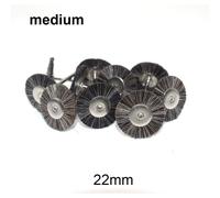 Roues De Polissage En Laine/Coton/Tissu,Tampon De Polissage Pour Bijoux,Brosse Abrasive,Accessoires Dremel Pour Outils Rotatifs,10 Pièces - Type Brown 22mm