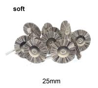 Roues De Polissage En Laine/Coton/Tissu,Tampon De Polissage Pour Bijoux,Brosse Abrasive,Accessoires Dremel Pour Outils Rotatifs,10 Pièces - Type Gray 25mm
