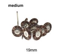 Roues De Polissage En Laine/Coton/Tissu,Tampon De Polissage Pour Bijoux,Brosse Abrasive,Accessoires Dremel Pour Outils Rotatifs,10 Pièces - Type Brown 19mm