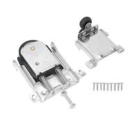 Roues de poulie de garde-robe sécurisées - Conception de came de déraillement | Rouleau de meubles pour portes de placard/portes d'armoire | Fer galvanisé et nylon | Non - (Small)