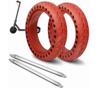 Roues De Rechange Anti-Crevaison Pour Trottinette Électrique De 8,5"" Compatible Avec Xiaomi Scooter Électrique M365/Pro/1s Trottinette Cecotec Rouge