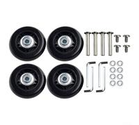 Roues de rechange en caoutchouc pour bagages - 40 mm, 41 mm, 60 mm, 64 mm, 68 mm, 70 mm, 75 mm, pièces de réparation de valises avec roulements - Kit de roulettes pivotantes silencieuses pour valise
