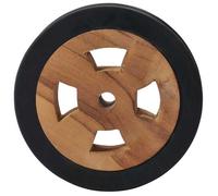 Roues de rechange pour transat 2 pièces Bois de teck solide - vidaXL - marron 496cqi35t