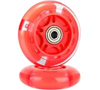 Roues de rechange pour trottinette, 1 pièce, 80 mm, Mini Maxi Micro Scooter Skate, lumières clignotantes, arrière, ABEC-7, 80 mm, pour enfants et adolescents, patinage en plein air (rouge)