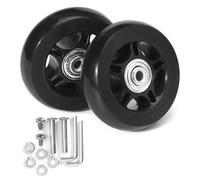 Roues de rechange pour valise - Roue résistante à l'usure des bagages à trois cent soixante degrés, matériel universel pour chariot amortissant, roues pivotantes silencieuses, pièces rotatives à haute