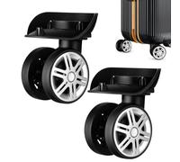 Roues de remplacement de bagages - 2 pièces pivotantes à 360 degrés | Roues de rechange universelles en nylon pour sac de voyage Tronc Voyage Business Vacation School