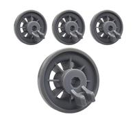 Roues de remplacement de lave-vaisselle Rouleaux de rack inférieur | Ensemble de roues Dishrack Dishrack en 4 pièces pour le lave-vaisselle de cuisine, pièces de réparation de roulement liss