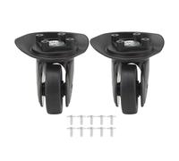 Roues de remplacement de valise en caoutchouc ABS durable, légère et silencieuse, roulette pivotante pour valises de voyage, 1 paire avec vis