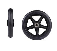 Roues de remplacement for fauteuil roulant en caoutchouc solide, ensemble de pneus à roulettes avant de 6, 7 et 8 pouces for marcheurs, déambulateurs, 1 pièce(Black,6inch)
