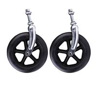 Roues de remplacement for fauteuil roulant, roulettes for fauteuil roulant "2 roulettes for fauteuil roulant avec fourches avant, roues avant solides de 6", 7" et 8", roue de remplacement, axe de mont