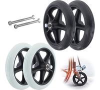 Roues de remplacement for fauteuil roulant, roulettes for fauteuil roulant "noir gris (2 pièces) roulette for fauteuil roulant, ensemble de roulettes for fauteuil roulant, roulement de 5/16" (8 mm), f