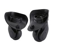 Roues de Remplacement Universelles pour Valise, 1 Paire Roulette pour Valise, PVC Noir, Pivotantes Silencieuses, W041-2 S