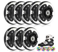 Roues De Rollers En Ligne: 8 Pièces LED Light up Roues De Patin Roue, Roue De Roller En Ligne Avec Roulements, Inline Skate Wheels Pour Tous Les Types De Patins à Roulettes (72 mm)