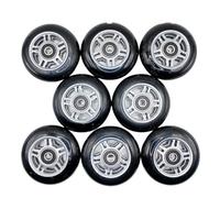Roues de Rollers en Ligne Roue de Patin à Roues alignées Roue Noir Blanc en polyuréthane 85A 72mm 76mm 80mm(Black1 80mm)