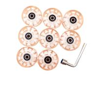 Roues de Rollers en Ligne Roues de Patins à roulettes éclairantes, 8 pièces, avec 1 clé, Accessoires for, Quad(Pink)