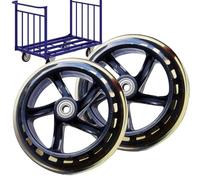 Roues de scooter électrique - de pneus solides en PU de remplacement | paire de rouleaux silencieux, kit de roues de mobilité résistantes à l'usure | Composant de mise à niveau de roue de patin de
