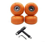 Roues de skateboard à bascule 52 x 32 mm 95A PU pour tours et balades quotidiennes ABEC-9 + outil en T (O)