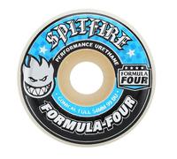 Roues de skateboard Spitfire Wheels Formula Four coniques enti?rement blanches et bleues - 52 mm 99a (lot de 4)