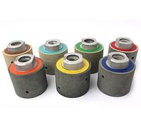 Roues de tambour diamant en résine avec filetage 5/8-11 pour polir granit marbre béton pierre trou évier, Z04-7PCS, ZL1-7pcs, 2 Inch